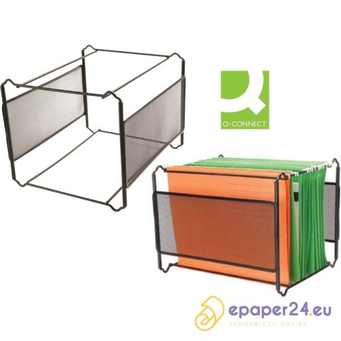 Stojak na teczki zawieszane Q-Connect metalowy czarny Stojak na teczki zawieszane Q-Connect metalowy czarny
