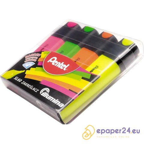 Zakreślacze Pentel Illumina SL60 4 kolory Zakreślacze Pentel Illumina SL60 4 kolory