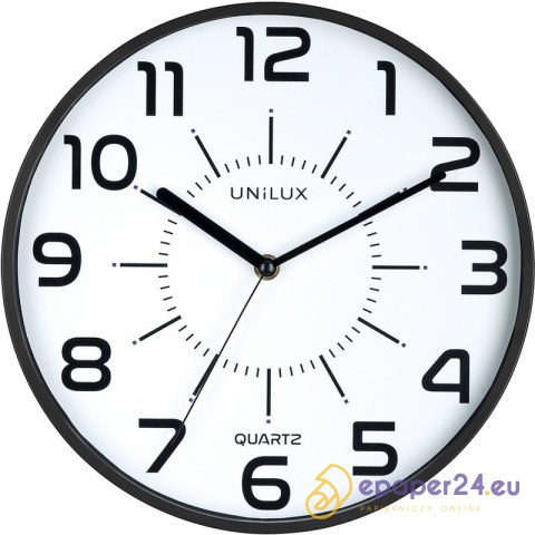 Zegar Unilux Pop 28.5cm czarny Zegar Unilux Pop 28.5cm czarny
