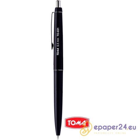 Długopis Toma Asystent TO-031 0.5mm (wkład niebieski) czarny Długopis Toma Asystent TO-031 0.5mm (wkład niebieski) czarny