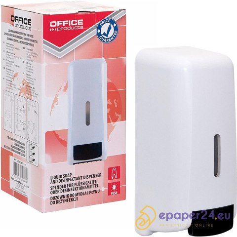 Dozownik do mydła Office Products 1L biały Dozownik do mydła Office Products 1L biały