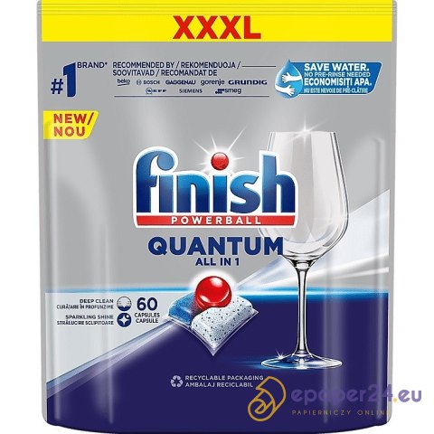 Kapsułki do zmywarki Finish Quantum All-in-1 Fresh (60) Kapsułki do zmywarki Finish Quantum All-in-1 Fresh (60)
