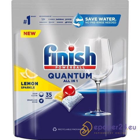 Kapsułki do zmywarki Finish Quantum All-in-1 Lemon (35) Kapsułki do zmywarki Finish Quantum All-in-1 Lemon (35)