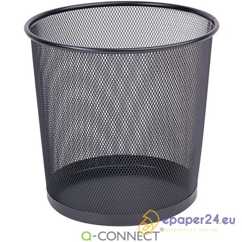 Kosz na śmieci Q-Connect 12L metalowy czarny Kosz na śmieci Q-Connect 12L metalowy czarny