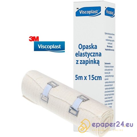 Opaska elastyczna Viscoplast 5mx15cm z zapinką Opaska elastyczna Viscoplast 5mx15cm z zapinką
