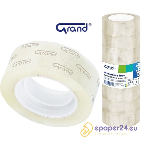Taśma biurowa Grand 18mm/30m transparentna (8) Taśma biurowa Grand 18mm/30m transparentna (8)