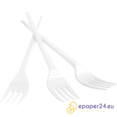 Widelec plastikowy Office Products 17cm biały (100) Widelec plastikowy Office Products 17cm biały (100)