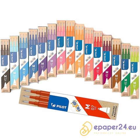 Wkłady wymazywalne Pilot Frixion M 0.7mm różowe (3) Wkłady wymazywalne Pilot Frixion M 0.7mm różowe (3)
