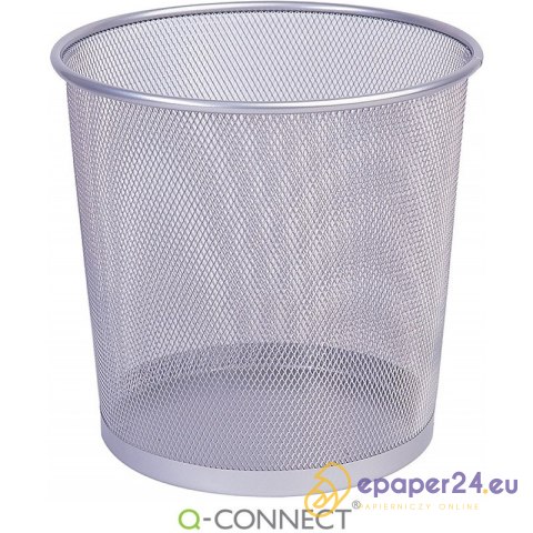 Kosz na śmieci Q-Connect 12L metalowy srebrny Kosz na śmieci Q-Connect 12L metalowy srebrny