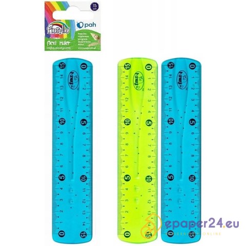 Linijka plastikowa Fiorello 15cm elastyczna Linijka plastikowa Fiorello 15cm elastyczna