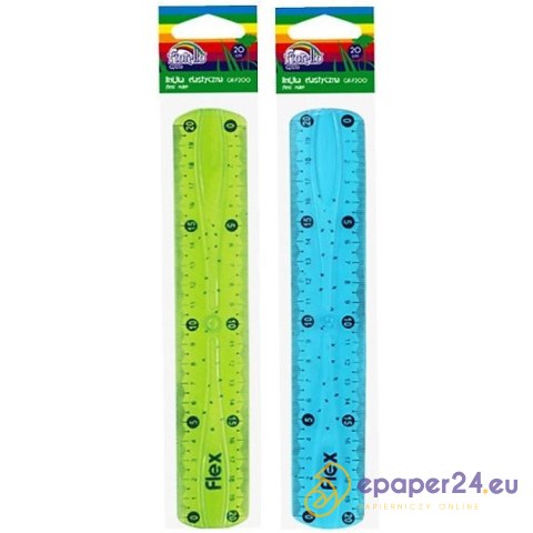 Linijka plastikowa Fiorello 20cm elastyczna Linijka plastikowa Fiorello 20cm elastyczna
