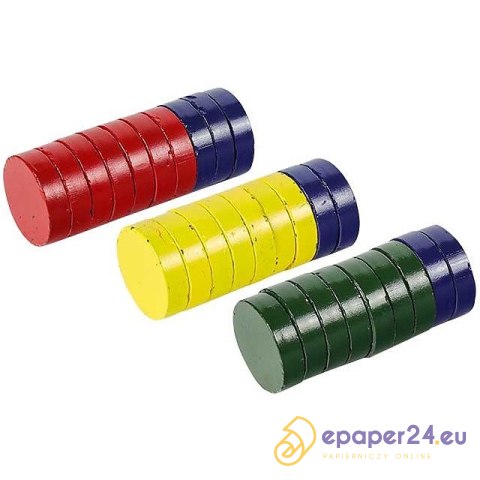 Magnesy do tablic Fandy śr.40mm mix kolorów (28) Magnesy do tablic Fandy śr.40mm mix kolorów (28)