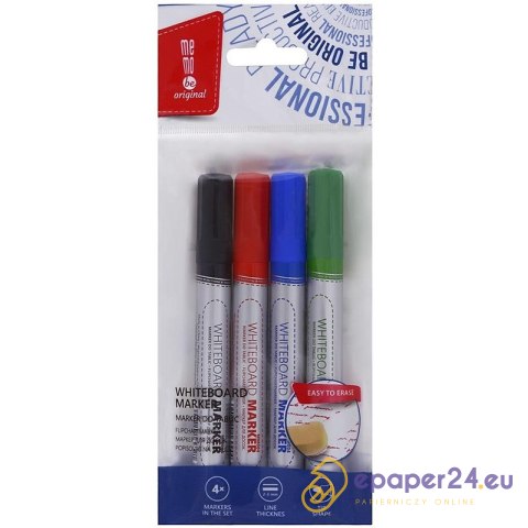 Markery do tablic MemoBe MM004 4 kolory Markery do tablic MemoBe MM004 4 kolory