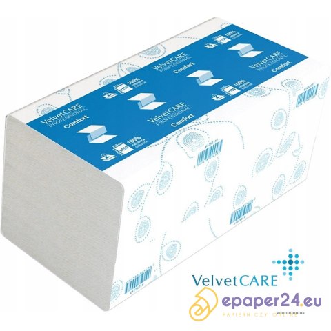 Ręczniki składane Velvet Care V-Fold 2w celuloza białe (150) Ręczniki składane Velvet Care V-Fold 2w celuloza białe (150)