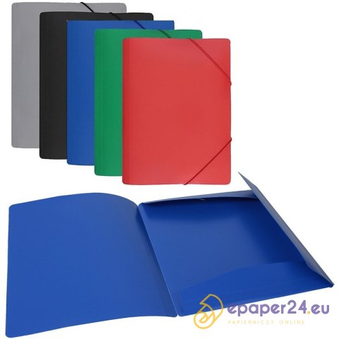 Teczka PP z gumką Biurfol A4/20mm czerwona Teczka PP z gumką Biurfol A4/20mm czerwona