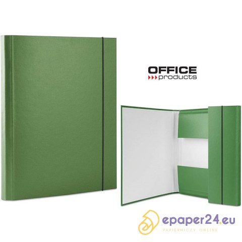 Teczka kartonowa z gumką Office Products A4/30mm zielona Teczka kartonowa z gumką Office Products A4/30mm zielona