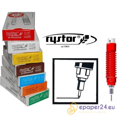 Wkład do pisaka kreślarskiego Rystor Rapidograf Super Professional 0.35mm Wkład do pisaka kreślarskiego Rystor Rapidograf Super Professional 0.35mm
