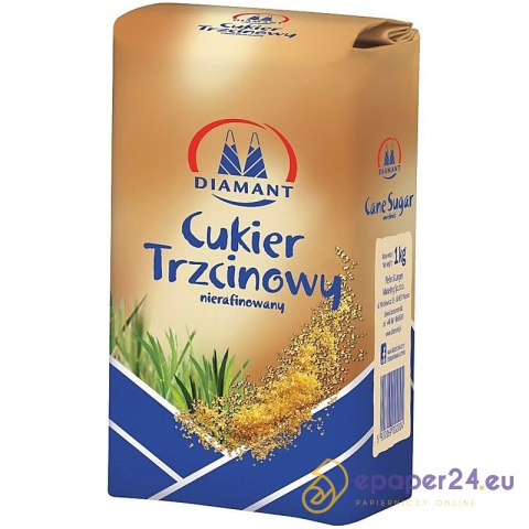 Cukier trzcinowy Diamant 1kg sypki Cukier trzcinowy Diamant 1kg sypki