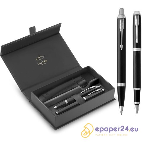 Długopis i Pióro wieczne Parker IM Black CT + etui Długopis i Pióro wieczne Parker IM Black CT + etui