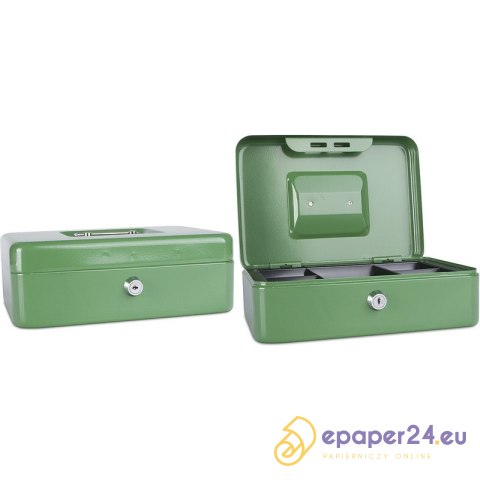 Kasetka na pieniądze Donau 250x90x180mm zielona Kasetka na pieniądze Donau 250x90x180mm zielona