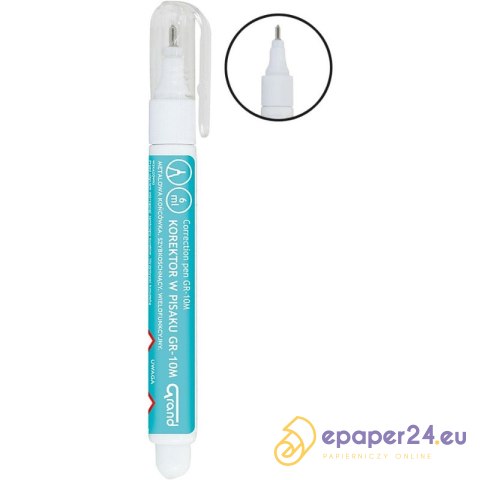 Korektor w piórze Grand GR-10M 6ml metalowa końców Korektor w piórze Grand GR-10M 6ml metalowa końców