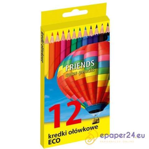 Kredki ołówkowe Friends Eco 12 kolorów Kredki ołówkowe Friends Eco 12 kolorów