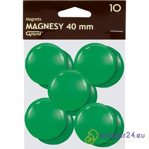Magnesy do tablic Grand śr.40mm zielone (10) Magnesy do tablic Grand śr.40mm zielone (10)