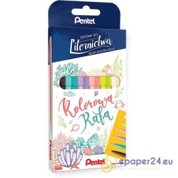 Pisaki pędzelkowe Pentel Brush Sign Pen SES15C 6 k
