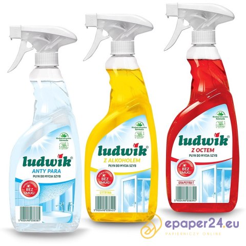 Płyn do szyb Ludwik 600ml Cytryna z alkoholem Płyn do szyb Ludwik 600ml Cytryna z alkoholem