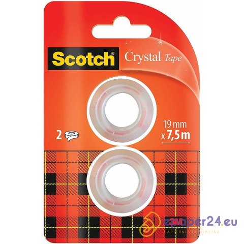 Taśma biurowa Scotch Crystal 19mm/7.5m transparentna (2) Taśma biurowa Scotch Crystal 19mm/7.5m transparentna (2)