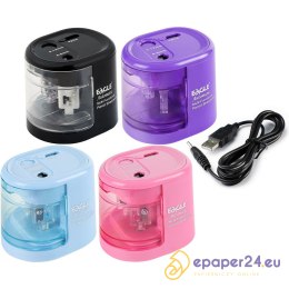 Temperówka na baterie Eagle EG-5161USB 2 otwory fioletowa