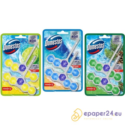 Zawieszka do WC Domestos Power 5 50g Pine (2) Zawieszka do WC Domestos Power 5 50g Pine (2)
