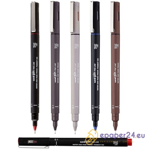 Cienkopis kreślarski Uni Pin-200 0.1mm czerwony Cienkopis kreślarski Uni Pin-200 0.1mm czerwony