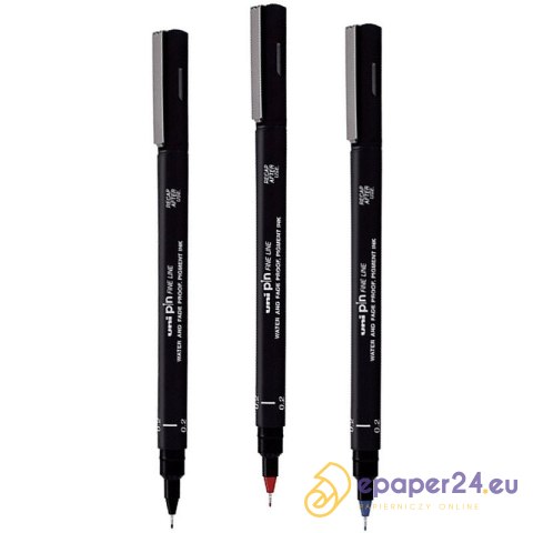 Cienkopis kreślarski Uni Pin-200 0.2mm czerwony Cienkopis kreślarski Uni Pin-200 0.2mm czerwony