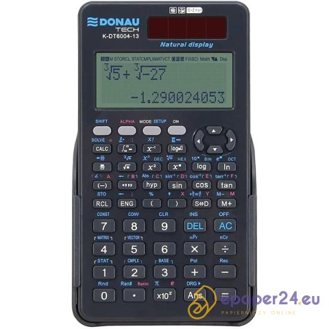Kalkulator naukowy Donau Tech K-DT6004-13 grafitowy Kalkulator naukowy Donau Tech K-DT6004-13 grafitowy