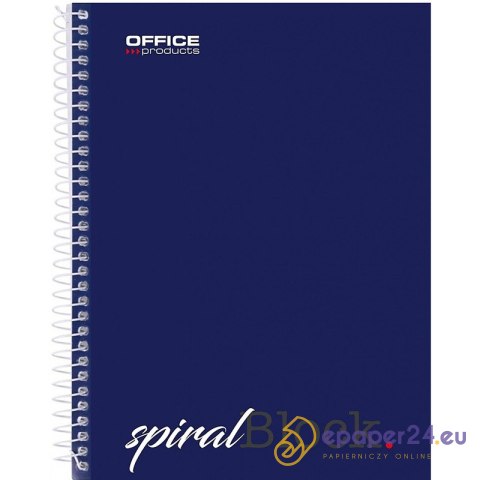 Kołonotatnik Office Products A5/80k linia granatowy