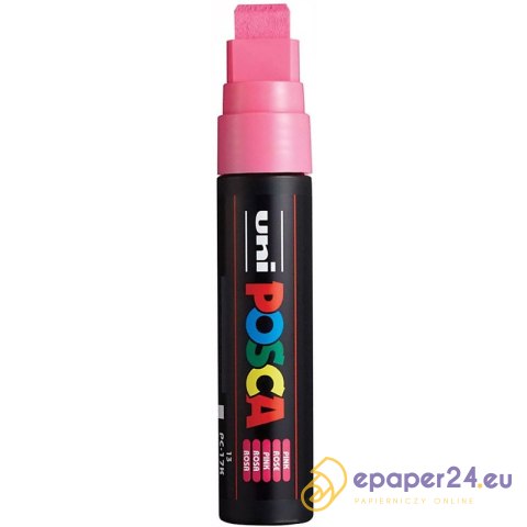 Marker z farbą plakatową Uni POSCA PC-17K 15mm różowy Marker z farbą plakatową Uni POSCA PC-17K 15mm różowy