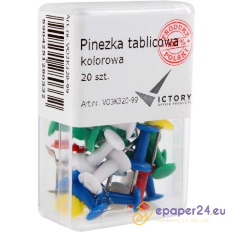PINEZKI TABLICOWE VICTORY MIX KOLOR (20) PINEZKI TABLICOWE VICTORY MIX KOLOR (20)
